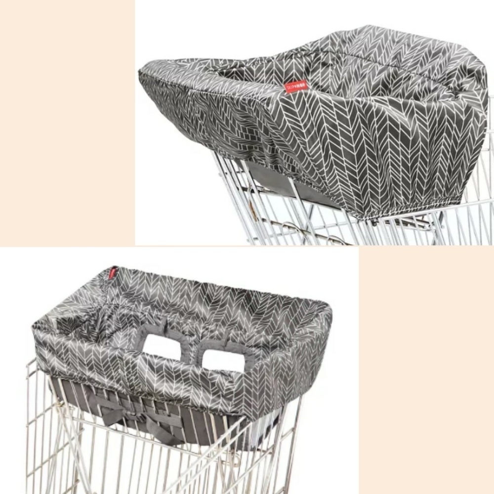 Skip Hop Shopping Cart Cover Gray White Chevron
